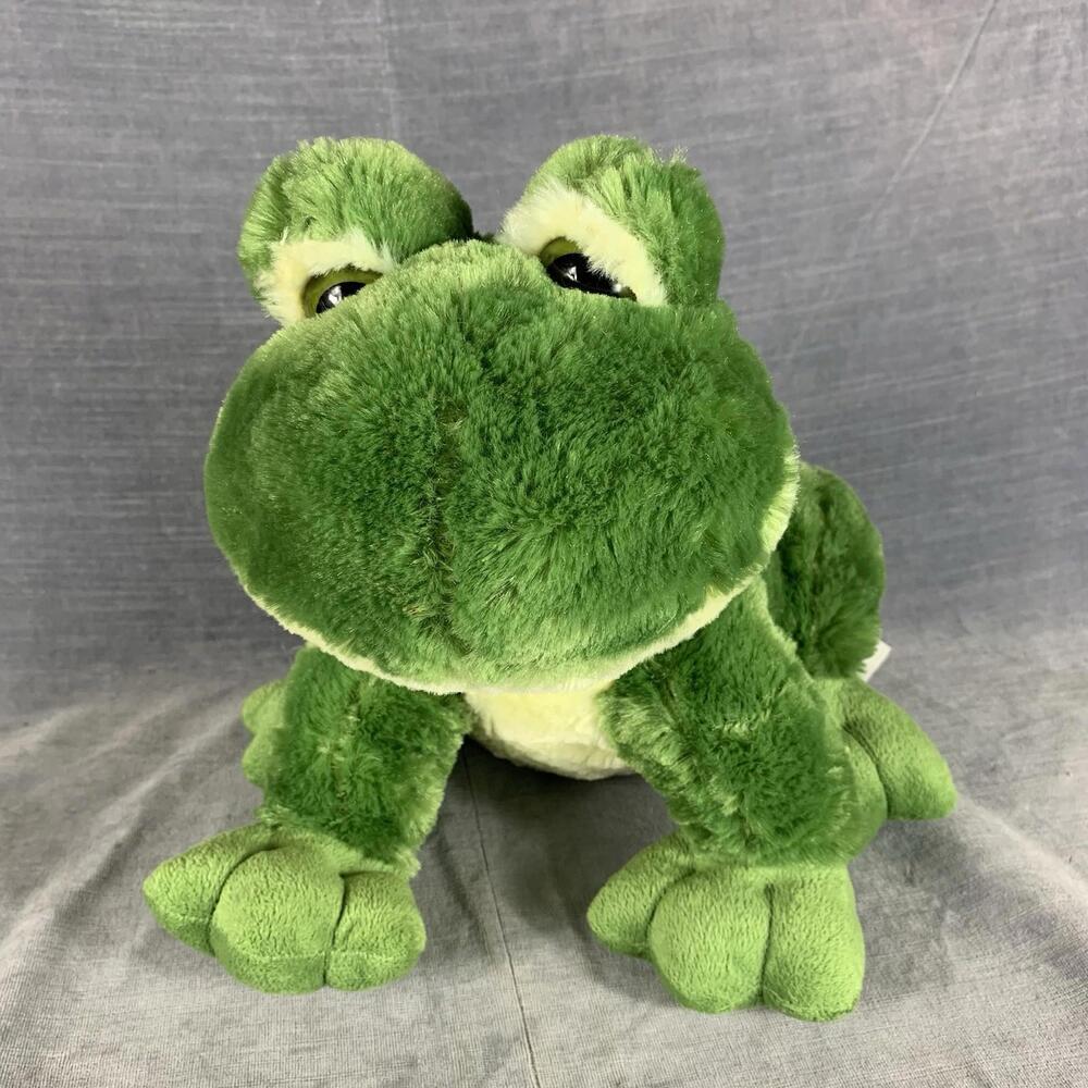 Toys R Us Plush Green Frog 11" Stuffed Toy